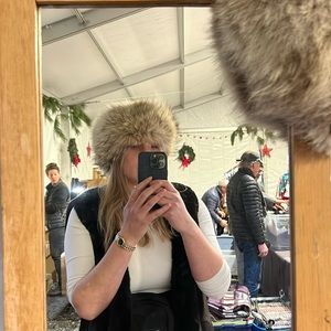 Handmade wolf fur headband